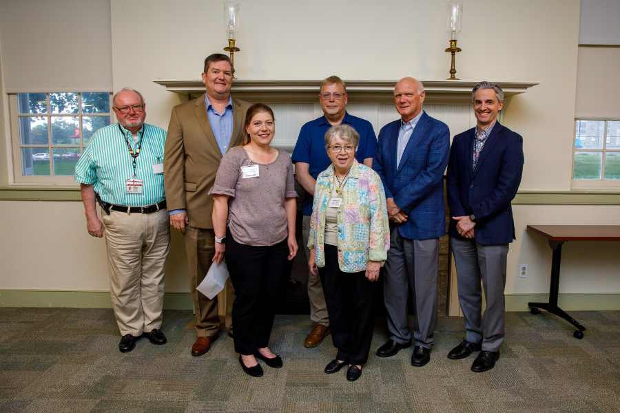 (From left) James Fitzgerald;&nbsp;James Hazlett, MSN, RN, NE-BC;&nbsp;Colleen Tuttle, BSBA, Administrative Training Director, Burholme EMS; Tim Hinchcliff, Managing Director, Burholme EMS; Elly Reinhardt;&nbsp;Martin Ogletree; and Michael McCormick.