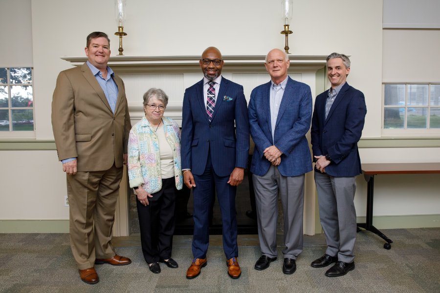 (From left) James Hazlett, MSN, RN, NE-BC; Elly Reinhardt; Rev. Dr. Kris Halsey of Watch God Move Deliverance Ministries;&nbsp;Martin Ogletree; and Michael McCormick.