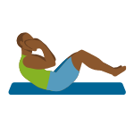 Doing crunches